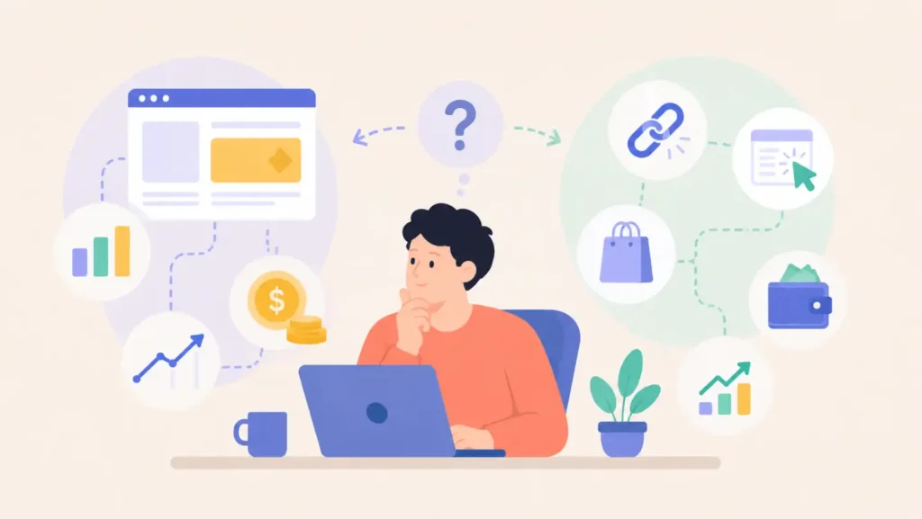 Adsense czy linki afiliacyjne? Obrazek dekoracyjny